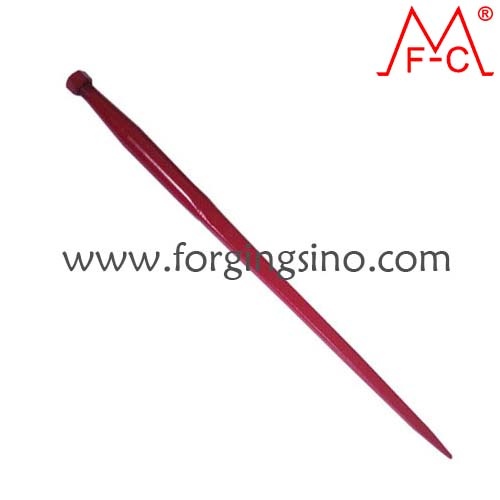 Forged fork tine for bale-square profile
